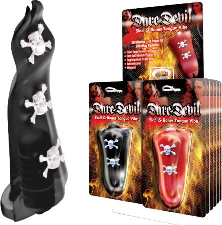 Hott Products Devil Skull and Bones Tongue Vibe USB Rechargeable Vibrator - Fancy Dress Ups