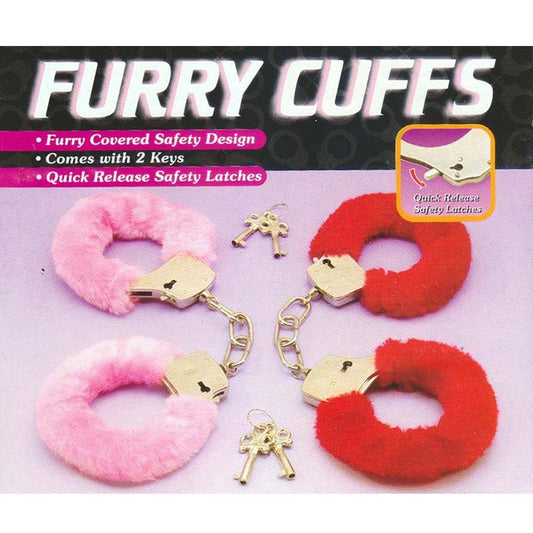 Hua Novelties Die Cast Metal Furry Love Cuffs Restraint Sex Toy with Safety - - Butt Plugs
