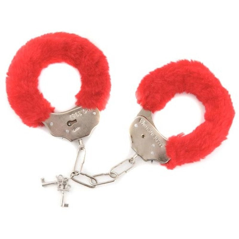 Hua Novelties Die Cast Metal Furry Love Cuffs Restraint Sex Toy with Safety - - Butt Plugs