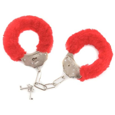 Hua Novelties Die Cast Metal Furry Love Cuffs Restraint Sex Toy with Safety - Butt Plugs