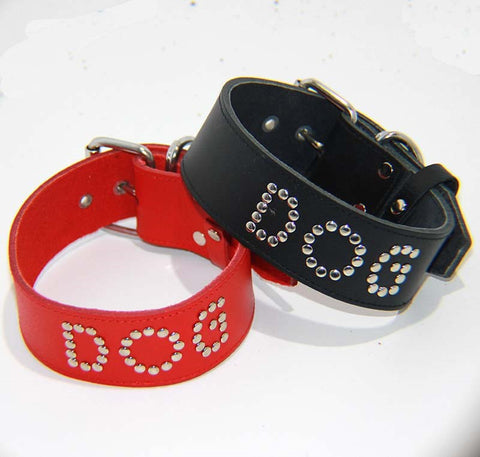 Hells Couture DOG Leather BDSM Collar Premium Restraint and Control - Fancy Dress Ups