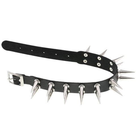 BDStyle Double Row Spiked Rivet Collar Heavy Professional Bondage Collar - Collars and Leads