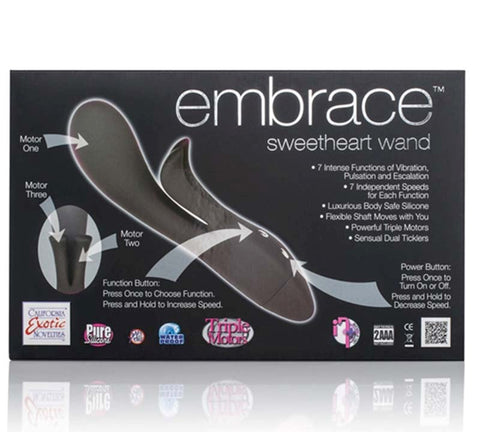 California Exotics Embrace Sweetheart Wand Triple Motor Vibrator - G-Spot Vibrators