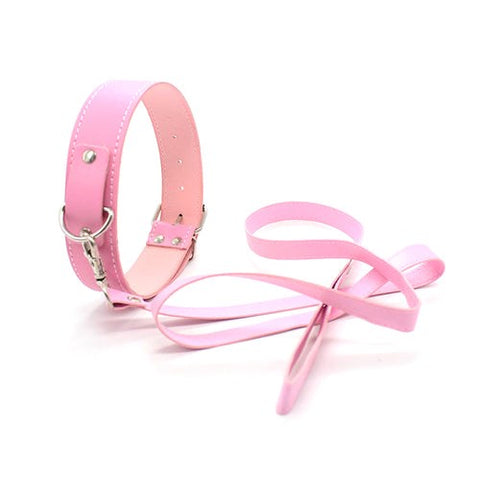 BDStyle Fur Lined Collar with Leash Premium Restraint with Locking Feature - Luxury Sex Toys
