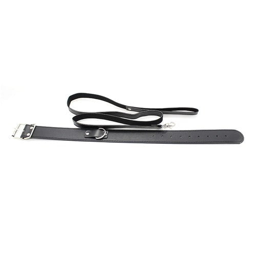 BDStyle Fur Lined Collar with Leash Premium Restraint with Locking Feature - Luxury Sex Toys
