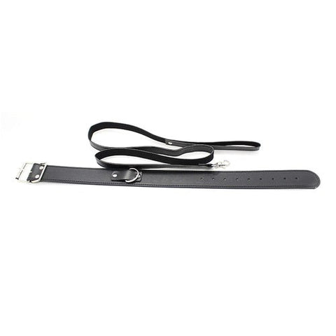 BDStyle Fur Lined Collar with Leash Premium Restraint with Locking Feature - Luxury Sex Toys