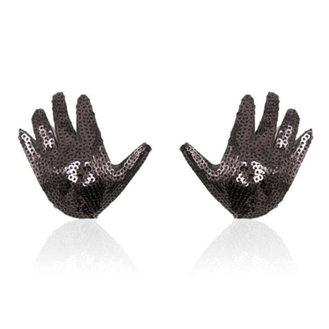 Ella Bidoe Handy Style Nipple Pasties Black Hand Design Adult Accessory - Fancy Dress Ups