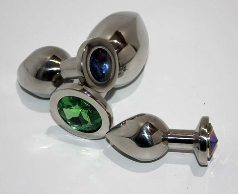 Hells Couture Helix Jewelled Medium Anal Plug Premium Body Safe Design - Steel Sex Toys