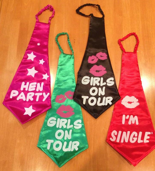 Hua Novelties Hens Night Ties Party Accessories with Elastic Bands - - Metal Vibrators