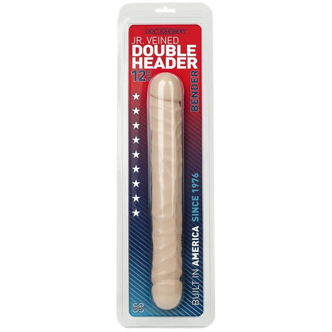 Doc Johnson Jr. Veined Double Header Bender 12 Dong Double Ended Dildo - Realistic Dildos