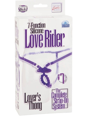 California Exotics Love Rider Lovers Thong with Dual Partner Stimulation - Rabbit Vibrators
