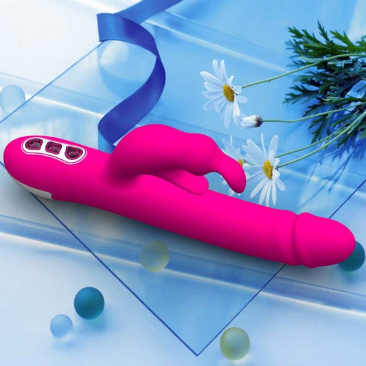 LoveMate Alvin Rotating Rabbit Vibe Dual Motor Clitoral and G Spot Vibrator - - Rabbit Vibrators