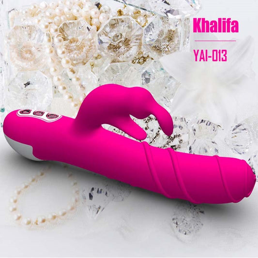 LoveMate Khalifa Rotating Rabbit Vibe Dual Motor Clitoral Stimulation - - Butt Plugs