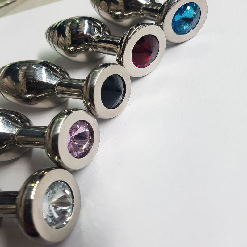 Hells Couture Magic Mushie Large Anal Delight With Gems Textured Butt Plug - - Masks And Blindfolds