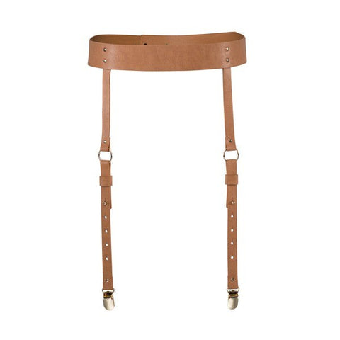 Bijoux Indiscrets Maze Vegan Leather Adjustable Suspender Belt BDSM Fashion - Butt Plugs