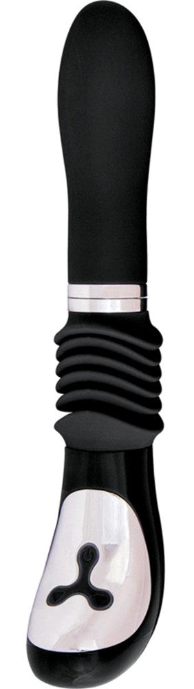 MiaMaxx Thrusting Vibrator with 3 Inch Thrust Depth and Dual Stimulation - - Finger and Tongue Vibrators