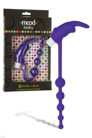 Doc Johnson MOOD Kinky Anal Beads and Clitoral Stimulators Dual Vibration - Mini & Slim Vibrators