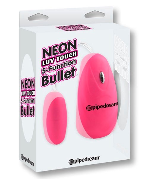 Pipedream Products Neon Luv Touch 5 Function Bullet Vibrator - Bullet Vibrators