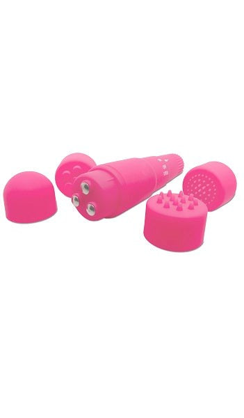 Pipedream Neon Luv Touch Mini Mite Vibrator with Four Interchangeable Heads - Fancy Dress Ups