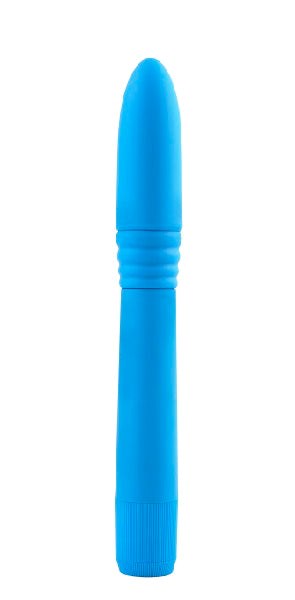 Pipedream Neon Luv Touch Slims Ribbed Vibrator with Textured Stimulation - Personal Massagers