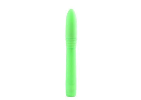 Pipedream Neon Luv Touch Slims Ribbed Vibrator with Textured Stimulation - Personal Massagers