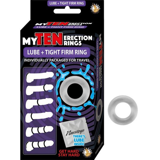 MY TEN ERECTION RINGS With Lube Tight Firm Cock Rings - - Stretchy Cock Rings