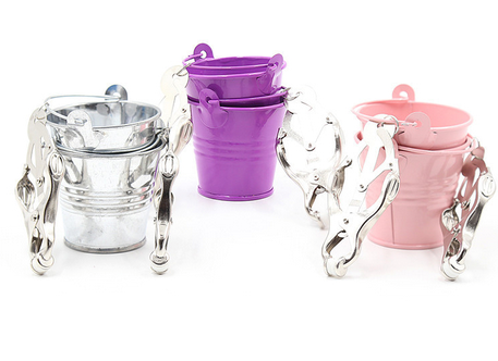 BDStyle Adjustable Nipple Clover Clamp with Removable Buckets and Tension Control - Clit Ticklers and Pulsators
