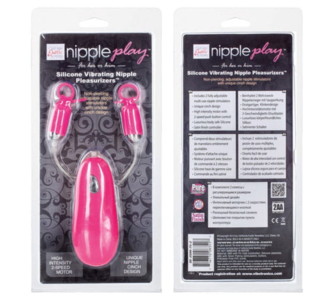 California Exotics Nipple Play Silicone Vibrating Nipple Pleasurizers - Rabbit Vibrators