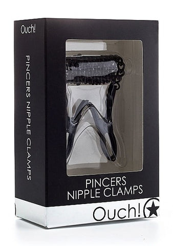Shots Toys Ouch Pincers Nipple Clamps Adjustable Pressure Adult Sex Toy - Breast and Nipple Toys