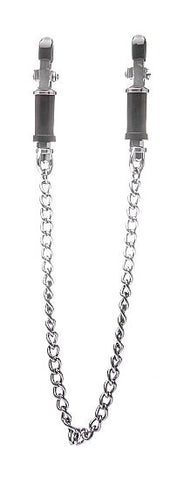 Shots Toys Ouch Vice Adjustable Nipple Clamps Chrome BDSM Accessory - Masks And Blindfolds