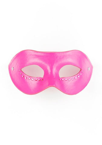 Shots Toys Luxurious Leather Diamond Mask for BDSM and Sensory Play - Butt Plugs