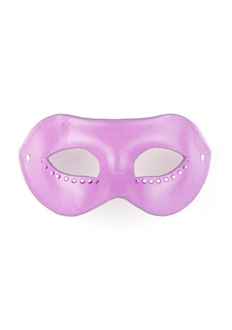 Shots Toys Luxurious Leather Diamond Mask for BDSM and Sensory Play - Butt Plugs