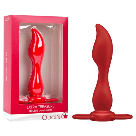 Shots Toys Ouch! Extra Treasure Strap On Dual Stimulation Design - G-Spot Vibrators