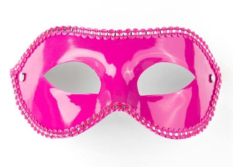 Shots Toys OUCH! Mask for Party Premium Wet Look Vinyl Masquerade Mask - - Fancy Dress Ups
