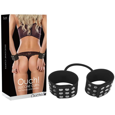 Shots Toys OUCH! Silicone Cuffs Premium Bondage Restraints - Clit Ticklers and Pulsators