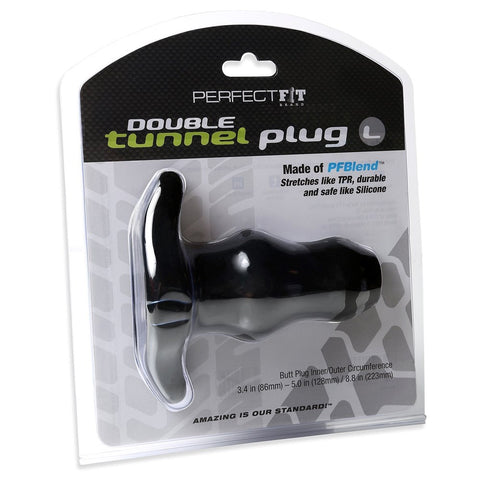 Perfect Fit Double Tunnel Plug Large Butt Plug for Advanced Anal Play - Butt Plugs