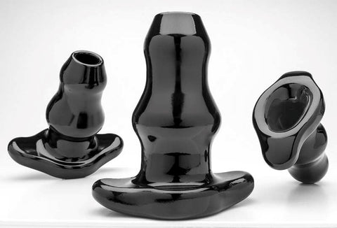 Perfect Fit Double Tunnel Plug Medium Hollow Core Anal Stimulation - Butt Plugs