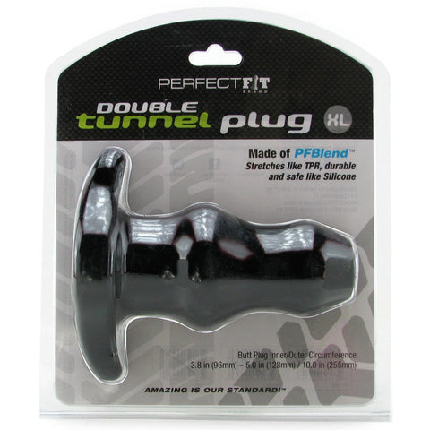 Perfect Fit Double Tunnel Plug X large Hollow Core Design for Anal Play - Steel Sex Toys