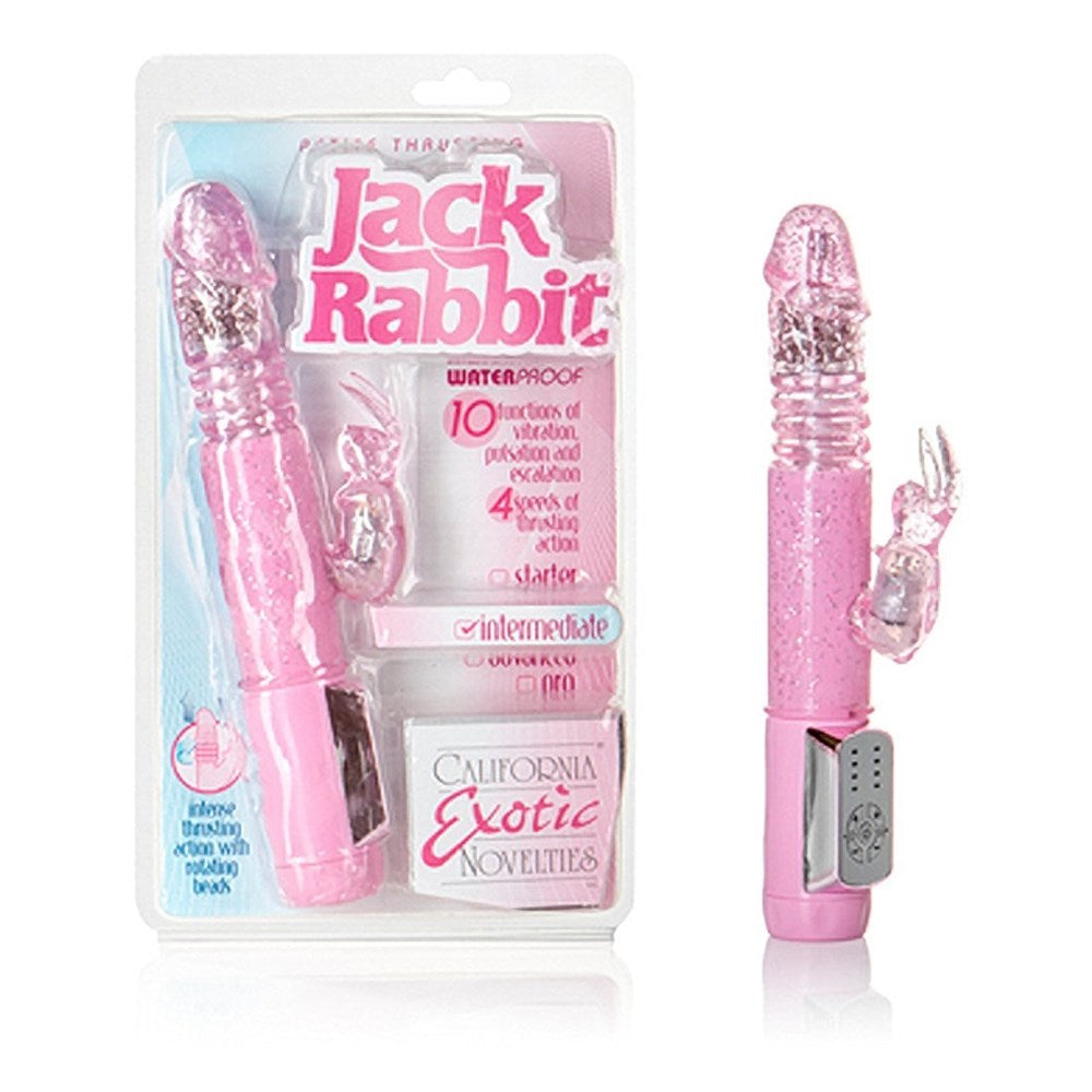 California Exotics Petite Thrusting Jack Rabbit G Spot Massager - Steel Sex Toys