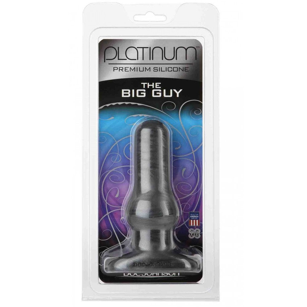 Doc Johnson Platinum The Big Guy Silicone Anal Plug Premium Graduated Design - Butt Plugs