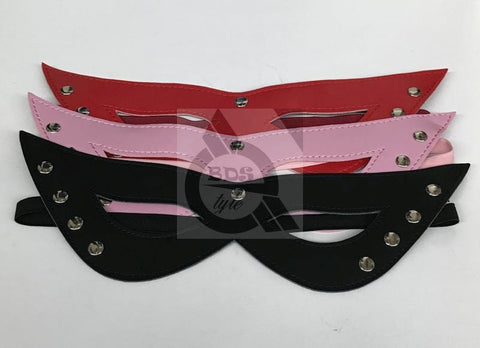 BDStyle Prisicilla Ladies Kittie Mask With Studs Premium Faux Leather - Fancy Dress Ups
