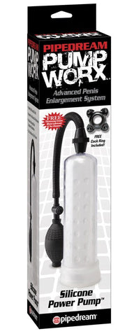 Pipedream Products Pump Worx Silicone Power Pump Cock Ring Enhancement - Penis Pumps And Stretchers