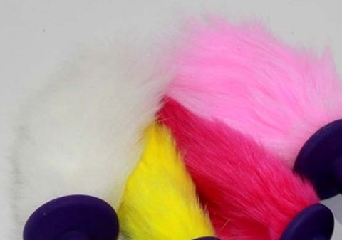 BDStyle Rabbit Faux Tail Silicone Butt Plug Medium with Faux Fur Tail - Butt Plugs