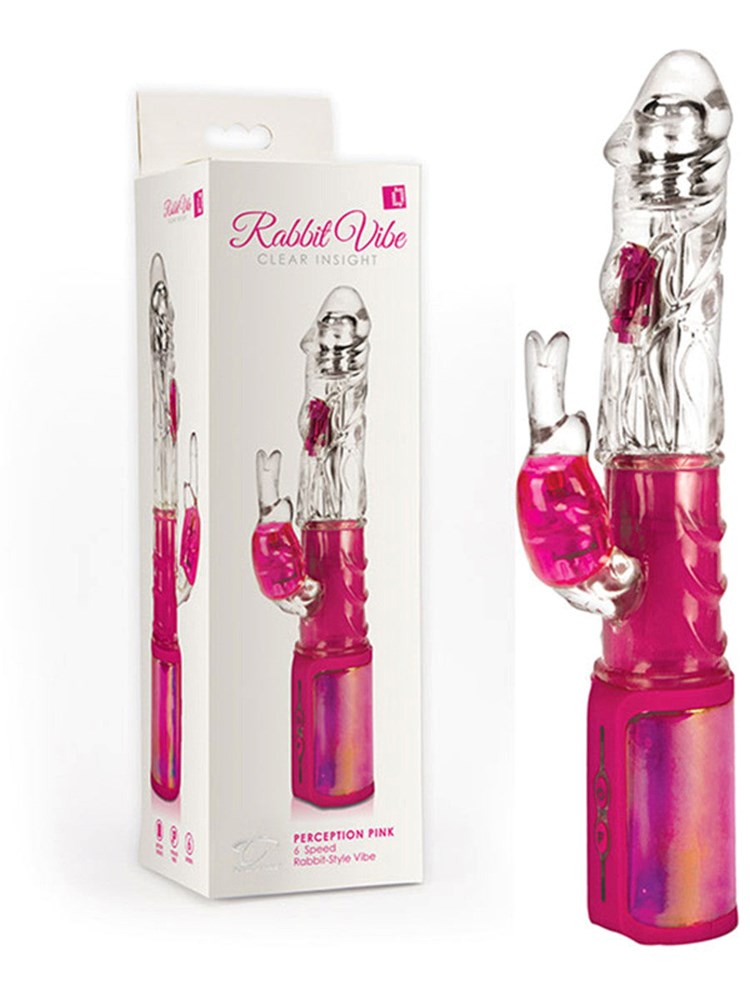 Topco Rabbit Vibe Clear Insight Dual Stimulation Vibrator - - Rabbit Vibrators