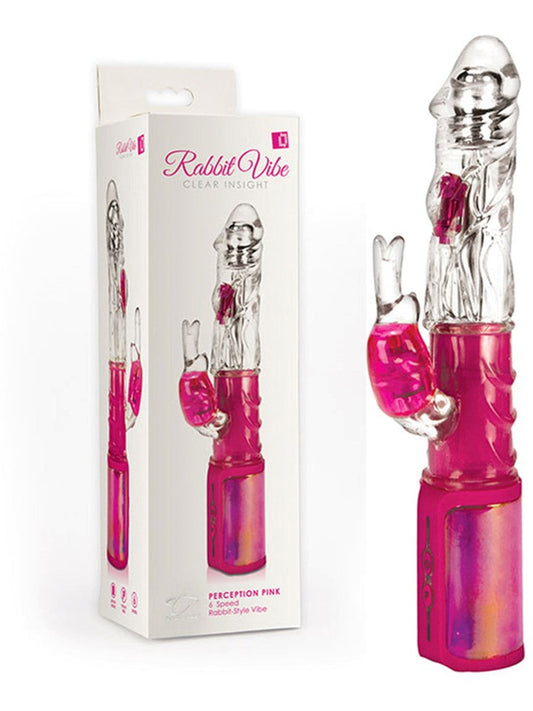 Topco Rabbit Vibe Clear Insight Dual Stimulation Vibrator - - Rabbit Vibrators