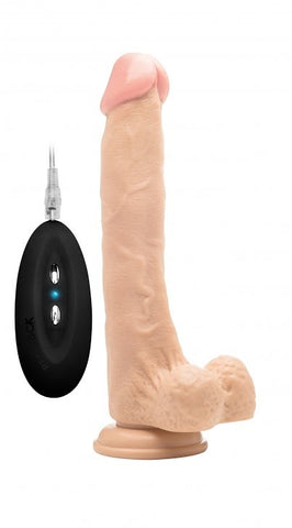 Shots Toys Real Rock Vibrating 10 Realistic Cock With Scrotum Dildo - Vibrating Dildos