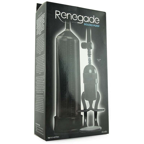 NS Novelties Renegade Bolero Pump One Handed Penis Pump with Measuring Ruler - Butt Plugs