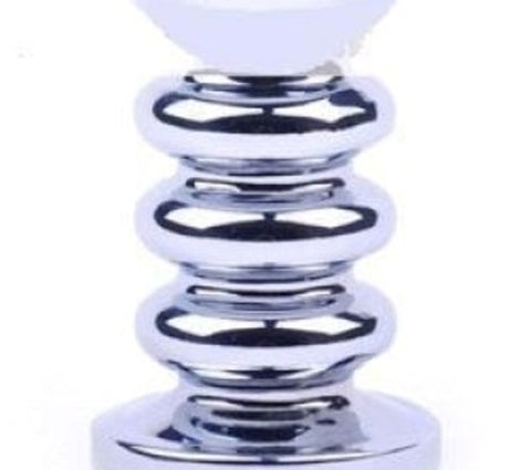 BDStyle Ribbler Metal Jeweled Butt Plug Triple Ribbed Metal Design - G-Spot Vibrators