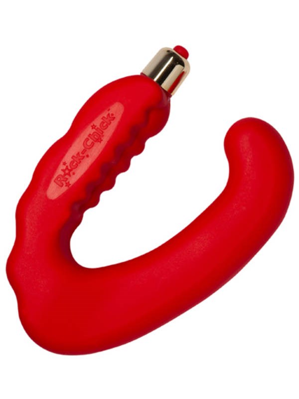 Rocks Off Rock Chick 7 Speed C Shape Hands Free Dual Stimulation Vibrator - - Novelty Vibrators