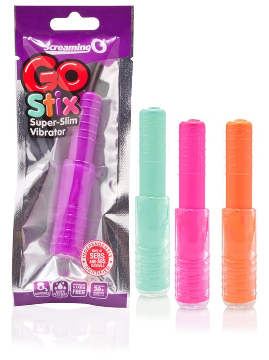 Screaming O GO Stix Super Slim Disposable Travel Vibrator - - Personal Massagers